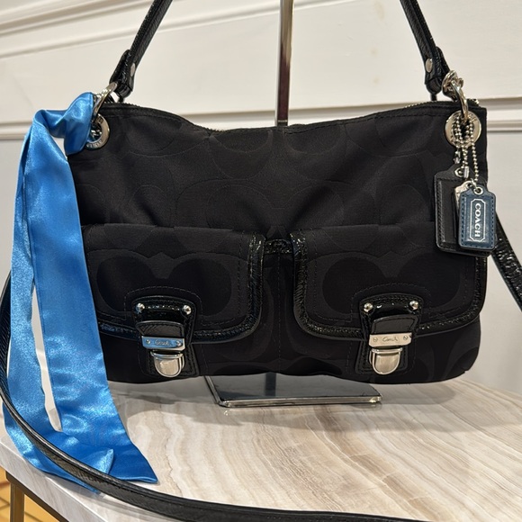 Coach Bag Signature Logo Satchel - Picture 4 of 17